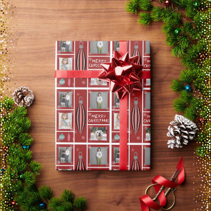 Merry Christmas decoration 4 custom photo Wrapping Paper