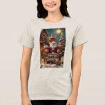 "Merry Christmas Decoration | Cute Santa & Friends Tri-Blend Shirt<br><div class="desc">"Bring the magic of Christmas to life with this adorable holiday design! Featuring Santa Claus surrounded by his cheerful friends – a smiling snowman, a cute teddy bear, and a playful puppy – all set in a cosy winter wonderland with a decorated Christmas tree and festive lights. This Merry Christmas...</div>