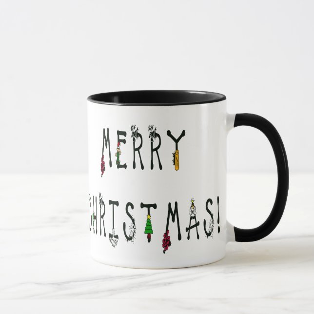 Merry Christmas Decoration Font Mug (Right)