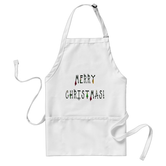 Merry Christmas Decoration Font Standard Apron (Front)