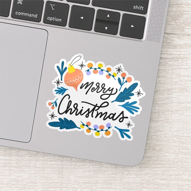 Merry christmas decoration sticker  (Detail)