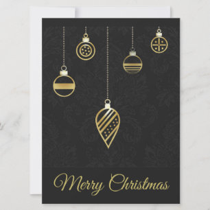 Merry Christmas  Decorative Gold Geometry