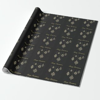 Merry Christmas Decorative Gold Geometry wrapping Paper