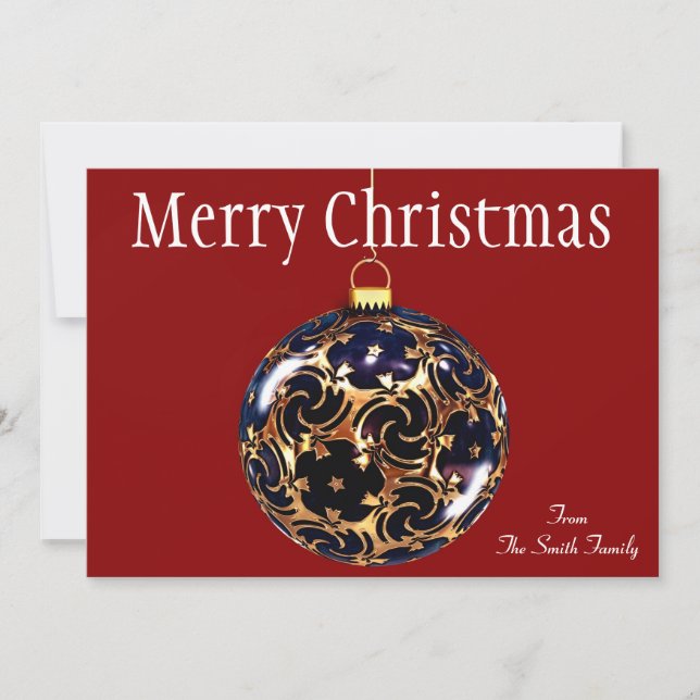 Merry Christmas Decorative Holiday Card (Front)