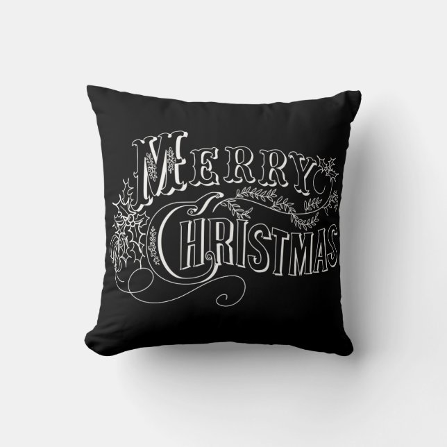 Merry Christmas Decorative Pillow (Front)