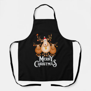 Merry Christmas Deer Apron