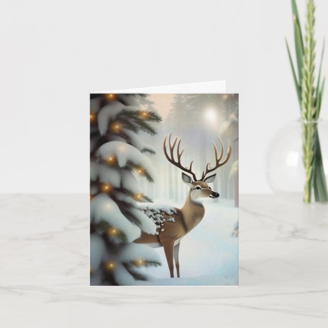 Merry Christmas Deer Card (Front)