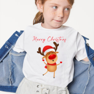 Merry Christmas Deer Cartoon Christmas T-Shirt