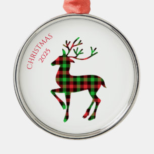 Merry Christmas Deer Metal Tree Decoration