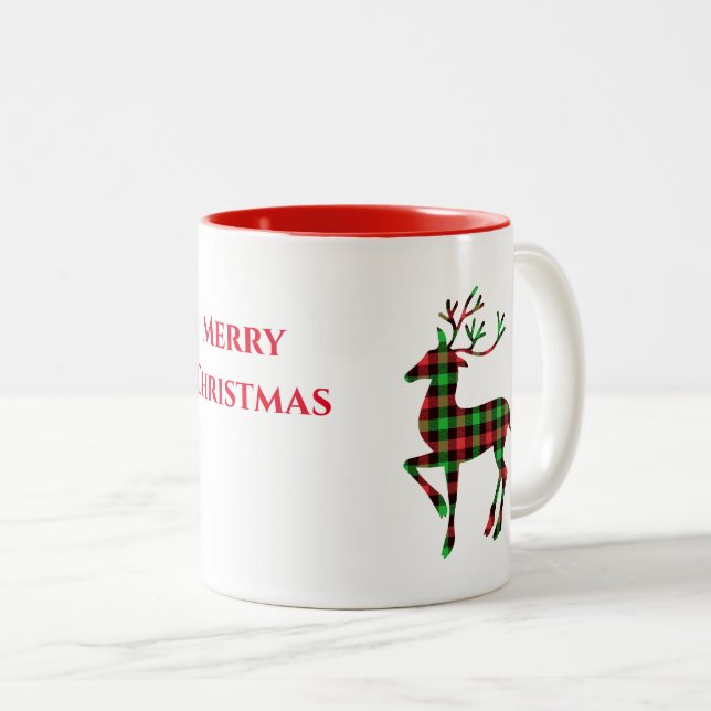 Merry Christmas Deer Mug (Front Right)