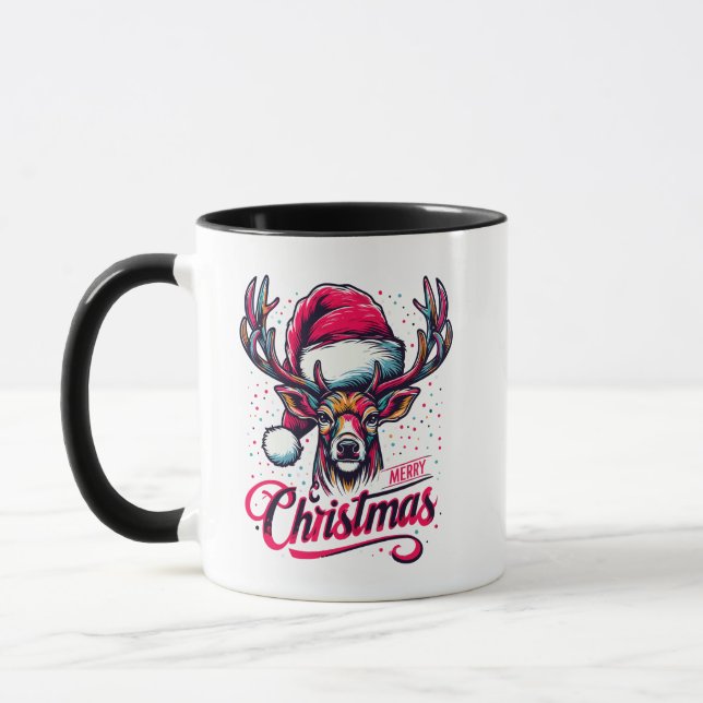 Merry Christmas Deer Mug (Left)