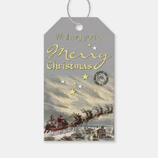 Merry Christmas Delivery by Santa Sleigh Gift Tags