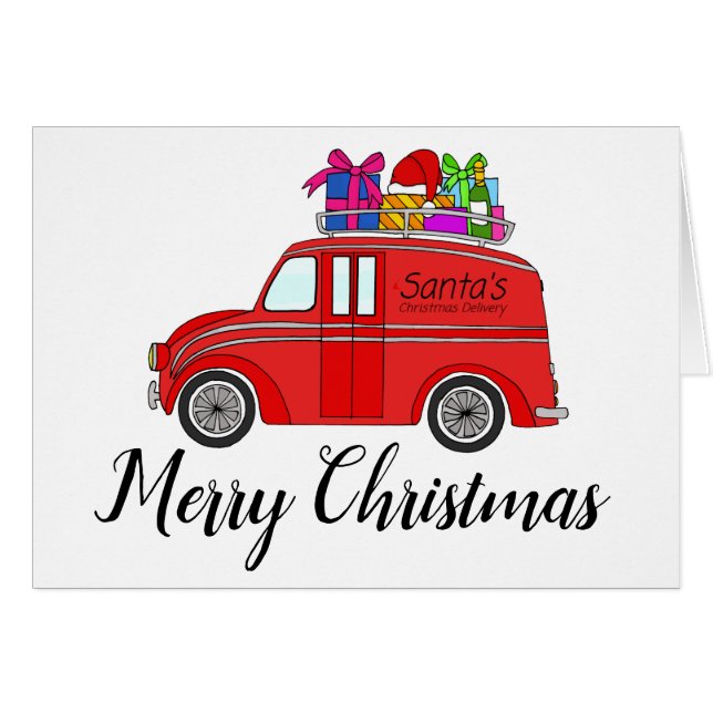 Merry Christmas delivery truck (Front Horizontal)