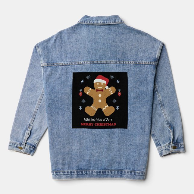 merry christmas                         denim jacket (Back)