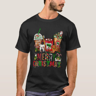 Merry Christmas Dentist Coffee Cups Xmas Dental Sq T-Shirt