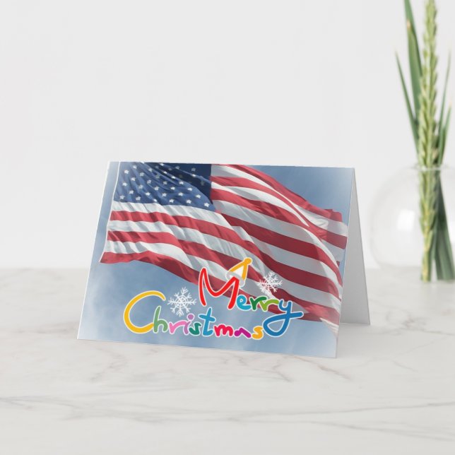 Merry Christmas Deployed Holiday Card (Front)