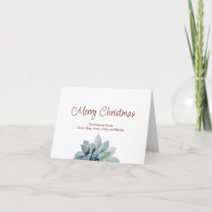 Merry Christmas Desert Southwest Succulent Card