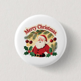 Merry Christmas Design 3 Cm Round Badge