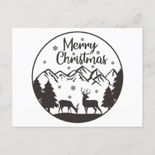 Merry Christmas Design Holiday Postcard