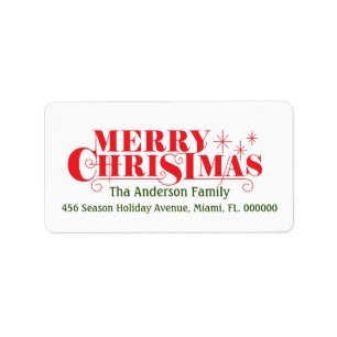 Merry Christmas design Label