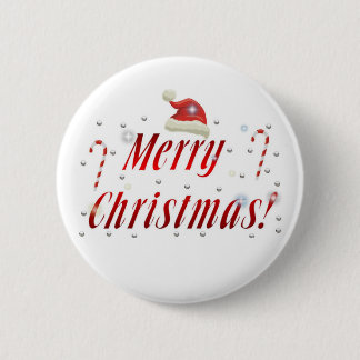 Merry Christmas Design Series 6 Cm Round Badge