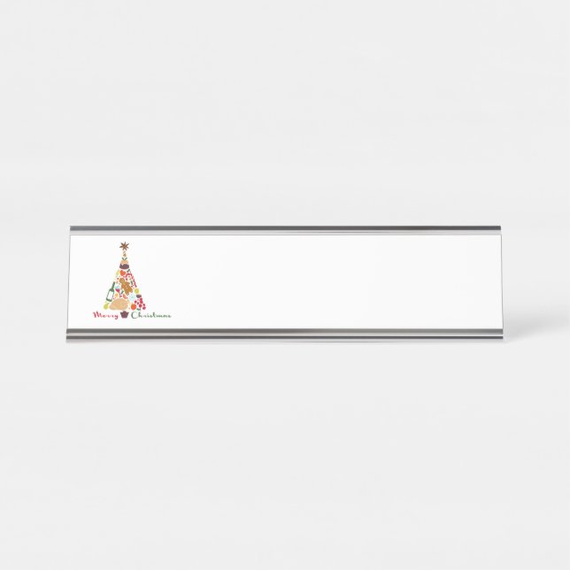 Merry Christmas Desk Name Plate (Front)