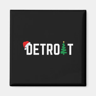 Merry Christmas Detroit Happy Holidays Michigan Sa Magnet