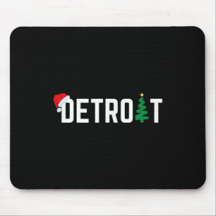 Merry Christmas Detroit Happy Holidays Michigan Sa Mouse Mat