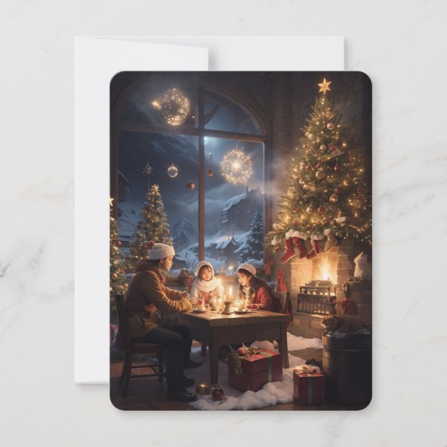 Merry Christmas Digital Download Holiday Card (Front)