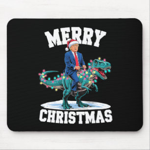Merry Christmas Dino Donald Trump Dinosaur T-rex X Mouse Mat
