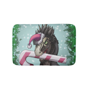 Merry Christmas Dinosaur  Bath Mat