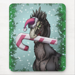 Merry Christmas Dinosaur  Mouse Mat