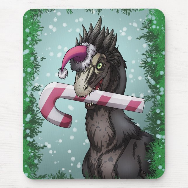 Merry Christmas Dinosaur  Mouse Mat (Front)