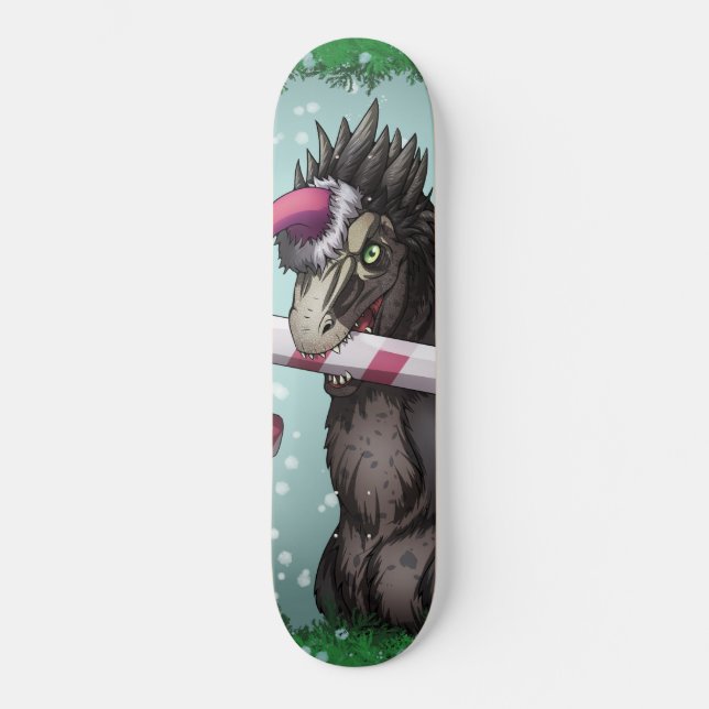 Merry Christmas Dinosaur  Skateboard (Front)