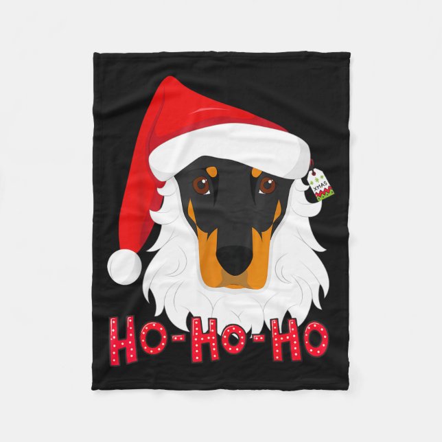 Merry Christmas Doberman Dog Tshir Xmast  Fleece Blanket (Front)