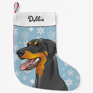 Merry Christmas Doberman Stocking Flopped Ears