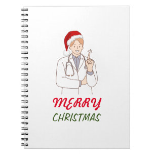 Merry Christmas Doctor Appreciation Holiday Design Notebook