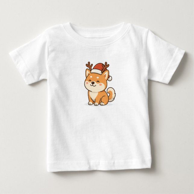 MERRY CHRISTMAS DOG AKITA INU T-Shirt (Front)