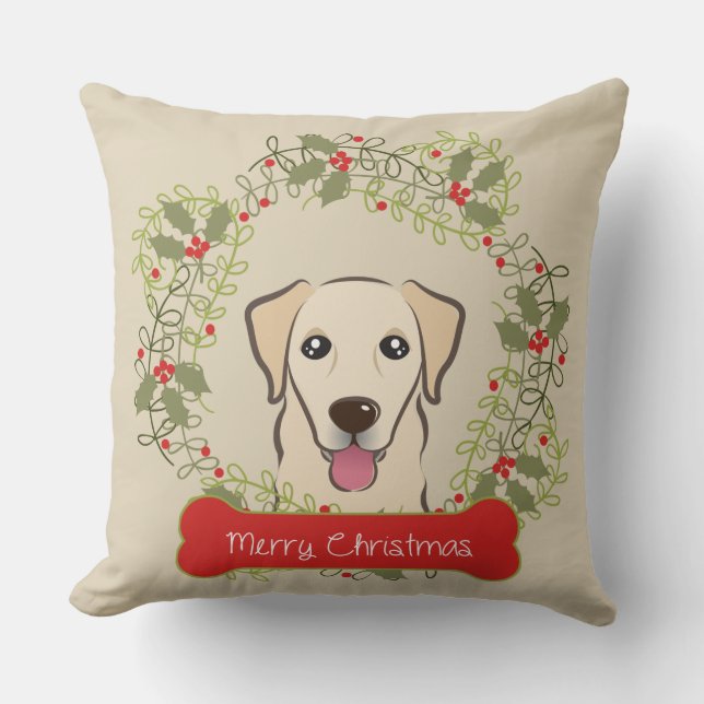 Merry Christmas Dog Breed Cushion (Front)