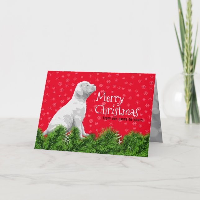 Merry Christmas Dog Cards - Puppies Christmas (Front)