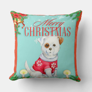 Merry Christmas Dog Cushion