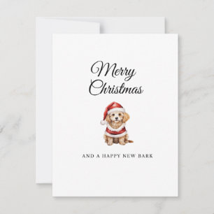 Merry Christmas dog holiday card