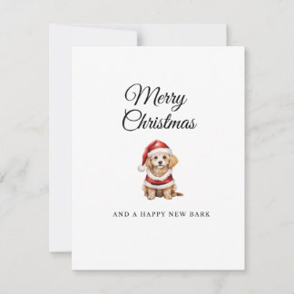 Merry Christmas dog holiday card