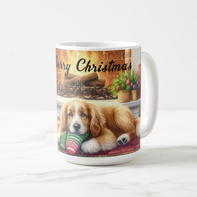 Merry Christmas Dog Holiday Mug (Front Right)