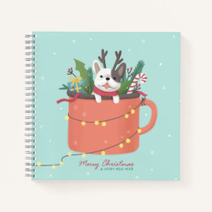 Merry Christmas: Dog Illustration Art Notebook