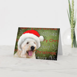 Merry Christmas - Dog in Santa Hat Holiday Card
