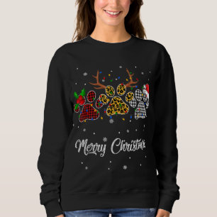 Merry Christmas Dog Paw Costume Dog Lover Xmas Gif Sweatshirt