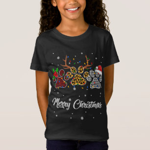 Merry Christmas Dog Paw Costume Dog Lover Xmas Gif T-Shirt