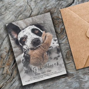 Merry Christmas Dog Photo Rescue Dog Holiday Card