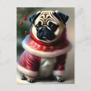 Merry Christmas dog Postcard